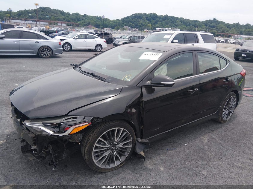 2018 Hyundai Elantra VIN KMHD04LB8JU724403 IAAI salvage auction — LEFT FRONT, Salvage Title, sold $2,200 on 2026-07-18 (photo 2)