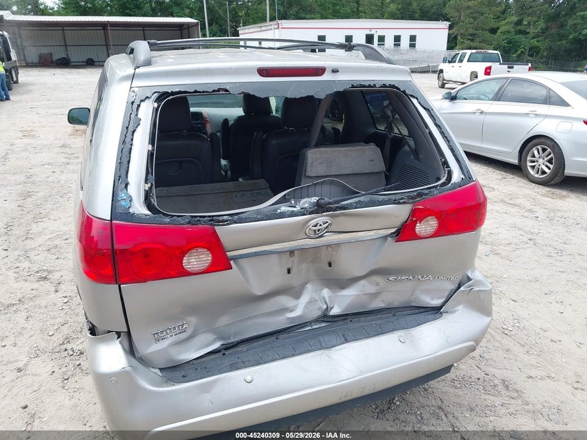 2008 Toyota Sienna VIN 5TDZK22C68S186236 IAAI salvage auction — REAR END, Salvage (Georgia), sold $850 on 2026-07-10 (photo 6)