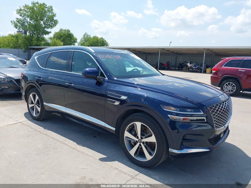 2022 Genesis Gv80 VIN KMUHBDSBXNU077457 IAAI salvage auction — HAIL, Salvage Title, sold $10,600 on 2026-07-29 (photo 1)