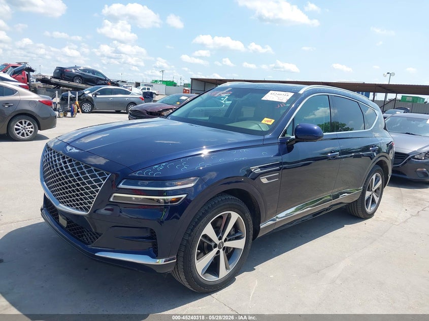 2022 Genesis Gv80 VIN KMUHBDSBXNU077457 IAAI salvage auction — HAIL, Salvage Title, sold $10,600 on 2026-07-29 (photo 2)