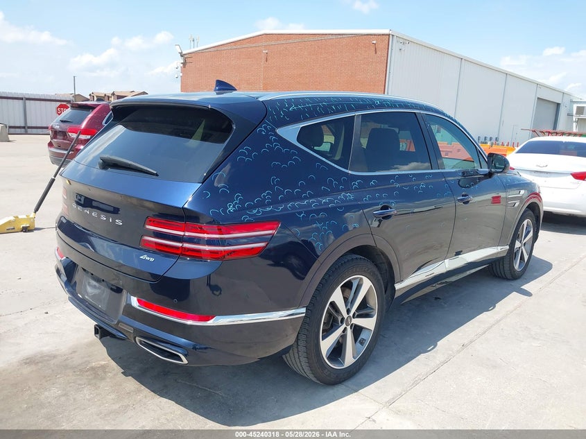 2022 Genesis Gv80 VIN KMUHBDSBXNU077457 IAAI salvage auction — HAIL, Salvage Title, sold $10,600 on 2026-07-29 (photo 4)