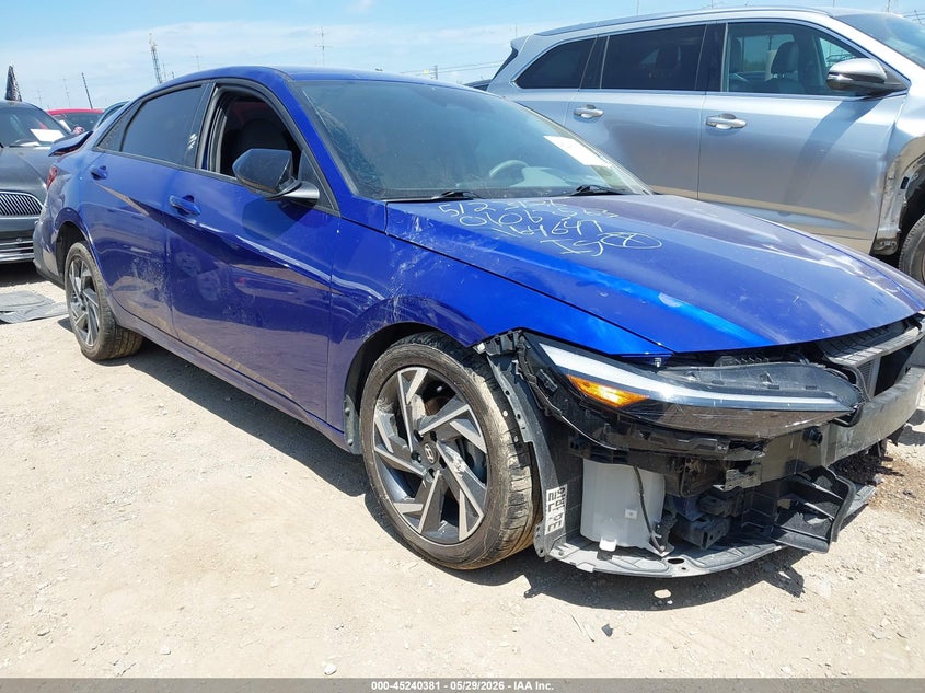 2025 Hyundai Elantra VIN KMHLM4DJ8SU164647 IAAI salvage auction — LEFT SIDE, Salvage Title, sold $1,250 on 2026-07-27 (photo 1)