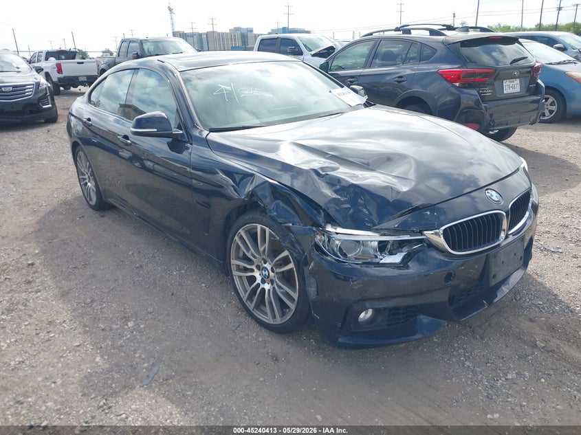 2016 BMW 4er VIN WBA4A9C57GG508104 IAAI salvage auction — RIGHT FRONT, Original (Texas), sold $6,150 on 2026-07-20 (photo 1)