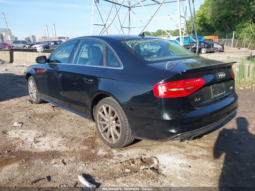 2014 Audi A4 VIN WAUFFAFL2EN037378 IAAI salvage auction — FRONT END, Clear (Indiana), sold $1,350 on 2026-07-11 (photo 3)