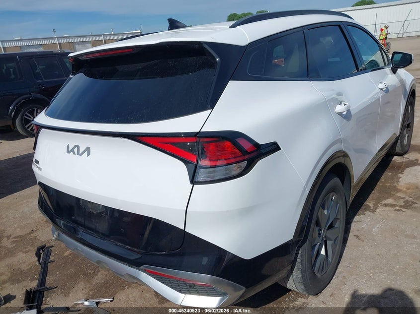 2025 Kia Sportage VIN 5XYK43DF8SG242576 IAAI salvage auction — FRONT END, Salvage Title, sold $10,100 on 2026-08-21 (photo 4)