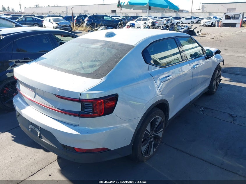 2023 Polestar 2 VIN YSMED3KA2PL144874 IAAI salvage auction — RIGHT FRONT, Salvage Title, sold $5,875 on 2026-07-22 (photo 4)
