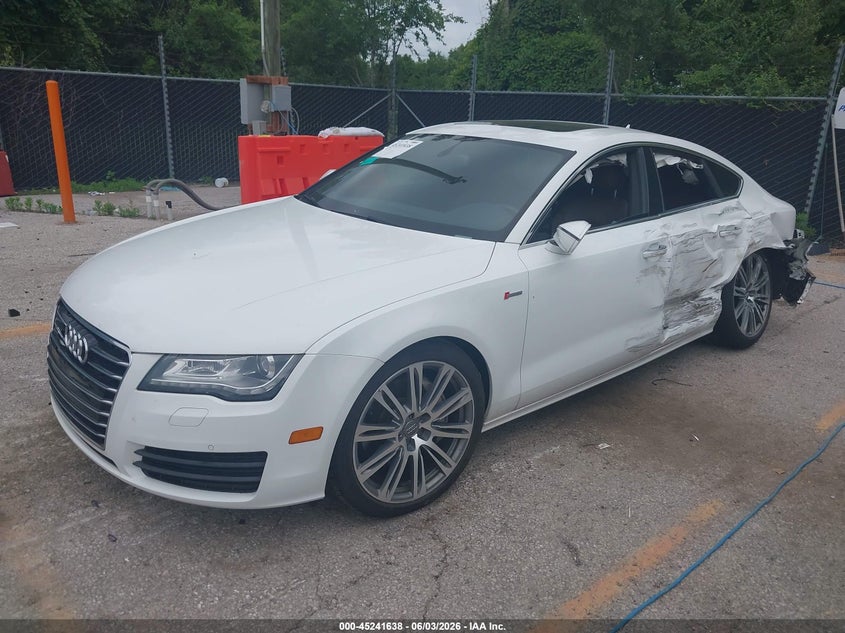 2014 Audi A7 VIN WAUWGAFCXEN007025 IAAI salvage auction — LEFT REAR, Salvage Title, sold $2,125 on 2026-07-29 (photo 2)