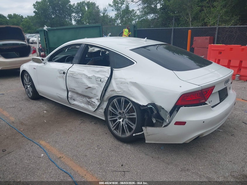 2014 Audi A7 VIN WAUWGAFCXEN007025 IAAI salvage auction — LEFT REAR, Salvage Title, sold $2,125 on 2026-07-29 (photo 3)