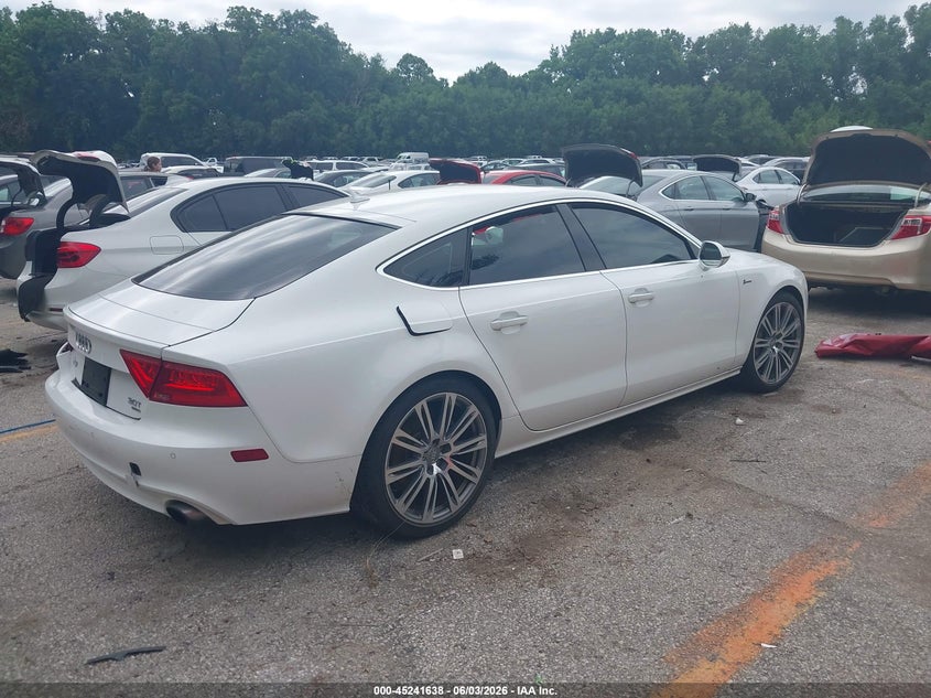 2014 Audi A7 VIN WAUWGAFCXEN007025 IAAI salvage auction — LEFT REAR, Salvage Title, sold $2,125 on 2026-07-29 (photo 4)