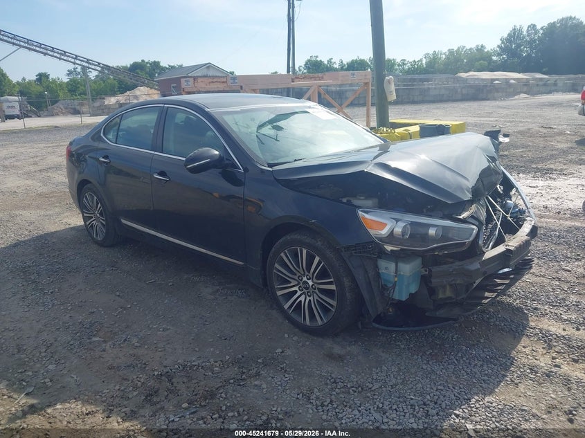 2014 Kia Cadenza VIN KNALN4D70E5166930 IAAI salvage auction — FRONT END, Salvage Title, sold $900 on 2026-07-10 (photo 1)