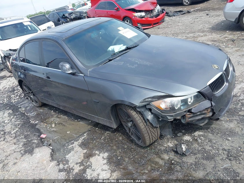 2006 BMW 3 series VIN WBAVB33536KS31445 IAAI salvage auction — RIGHT FRONT, Salvage (Georgia), sold $350 on 2026-07-08 (photo 1)