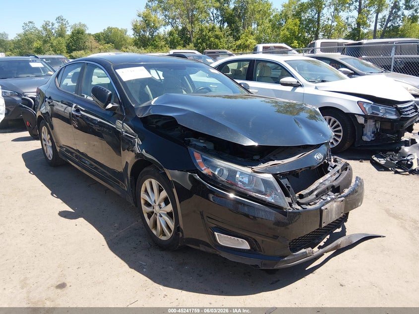 2015 Kia Optima VIN 5XXGN4A75FG397876 IAAI salvage auction — FRONT END, Salvage Title, sold $525 on 2026-07-28 (photo 1)