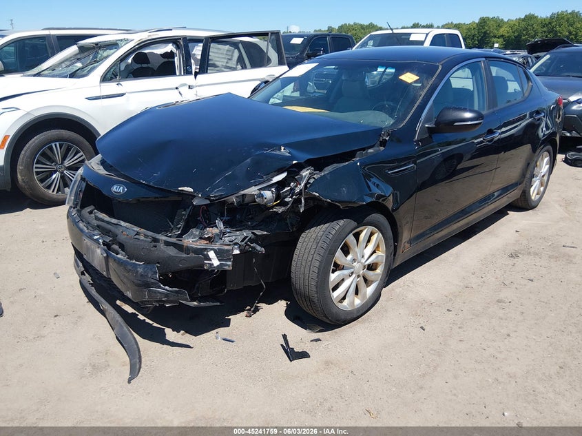 2015 Kia Optima VIN 5XXGN4A75FG397876 IAAI salvage auction — FRONT END, Salvage Title, sold $525 on 2026-07-28 (photo 2)