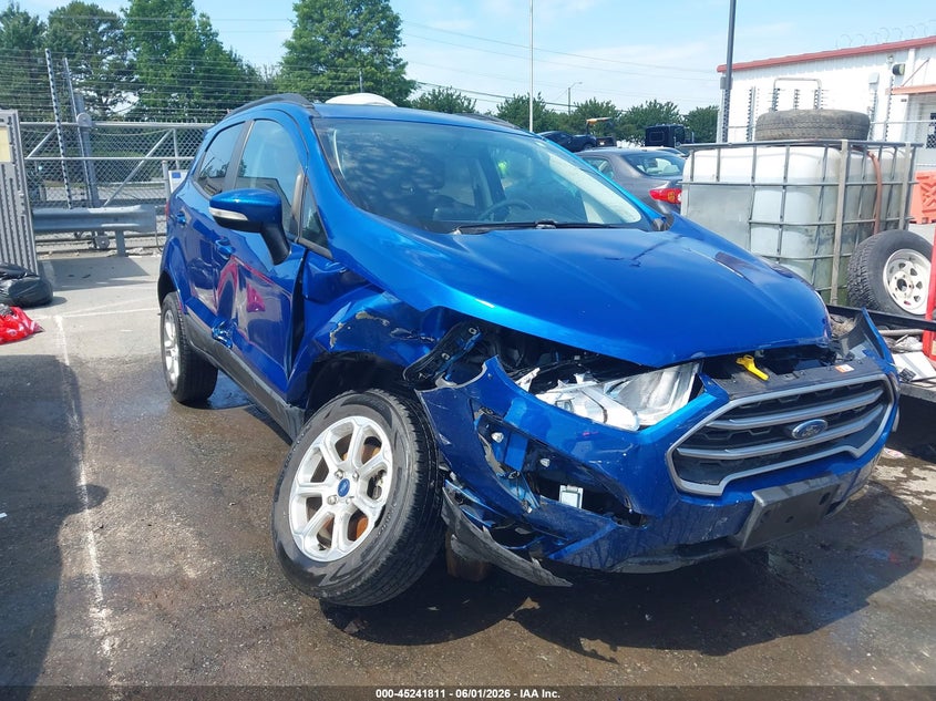 2020 Ford Ecosport VIN MAJ3S2GE0LC389302 IAAI salvage auction — FRONT END, Salvage Title, sold $1,125 on 2026-07-13 (photo 1)