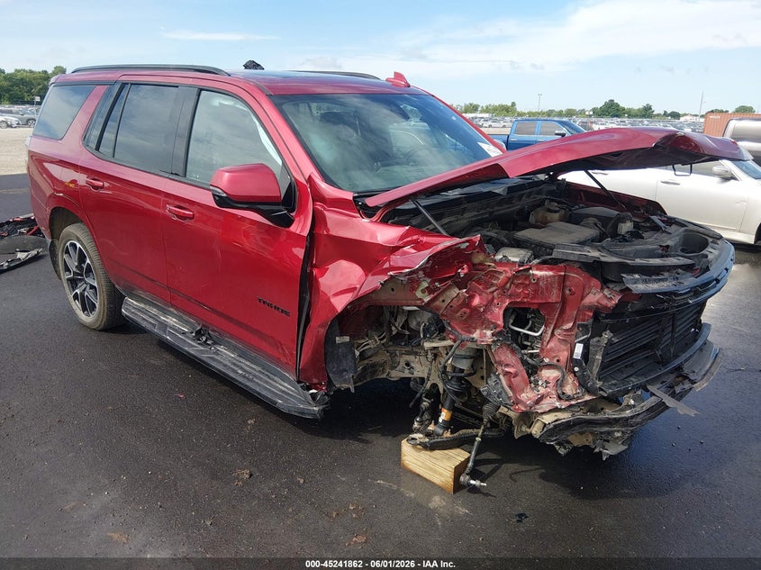 2022 Chevrolet Tahoe VIN 1GNSKRKL3NR250339 IAAI salvage auction — RIGHT FRONT, Salvage (Illinois), sold $11,600 on 2026-09-08 (photo 1)