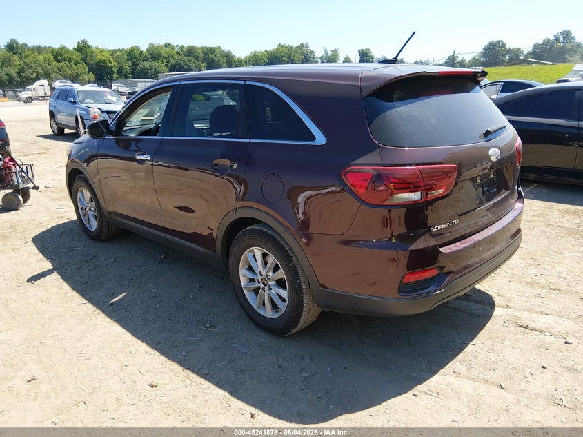 2019 Kia Sorento VIN 5XYPG4A52KG587603 IAAI salvage auction — RIGHT FRONT, Salvage (Tennessee), sold $1,900 on 2026-07-30 (photo 3)