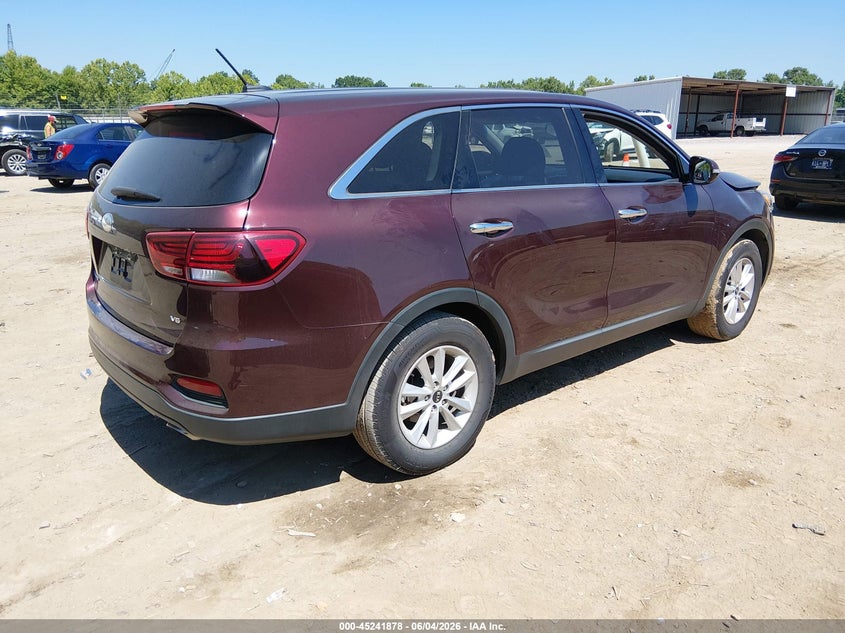 2019 Kia Sorento VIN 5XYPG4A52KG587603 IAAI salvage auction — RIGHT FRONT, Salvage (Tennessee), sold $1,900 on 2026-07-30 (photo 4)