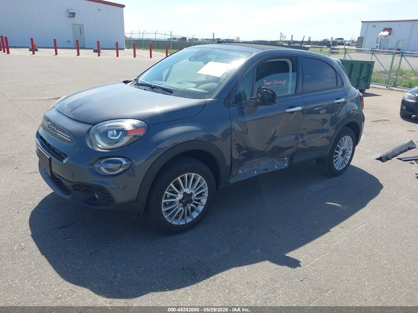 2023 Fiat 500x VIN ZFBNF3B13PP989122 IAAI salvage auction — SIDE, Salvage Title, sold $4,850 on 2026-08-02 (photo 2)