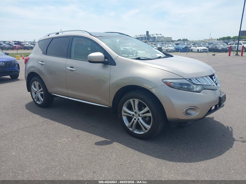 2010 Nissan Murano VIN JN8AZ1MW3AW140321 IAAI salvage auction — FRONT END, Prior Salvage (Minnesota), sold $1,250 on 2026-07-16 (photo 1)