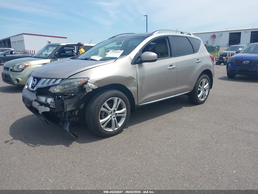 2010 Nissan Murano VIN JN8AZ1MW3AW140321 IAAI salvage auction — FRONT END, Prior Salvage (Minnesota), sold $1,250 on 2026-07-16 (photo 2)