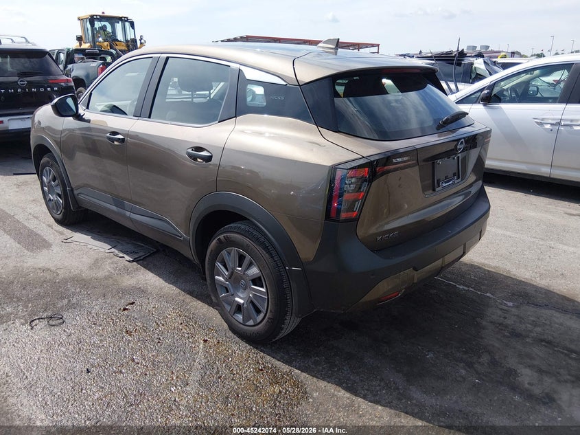 2025 Nissan Kicks VIN 3N8AP6BA4SL319615 IAAI salvage auction — HAIL, Salvage Title, sold $8,700 on 2026-07-24 (photo 3)