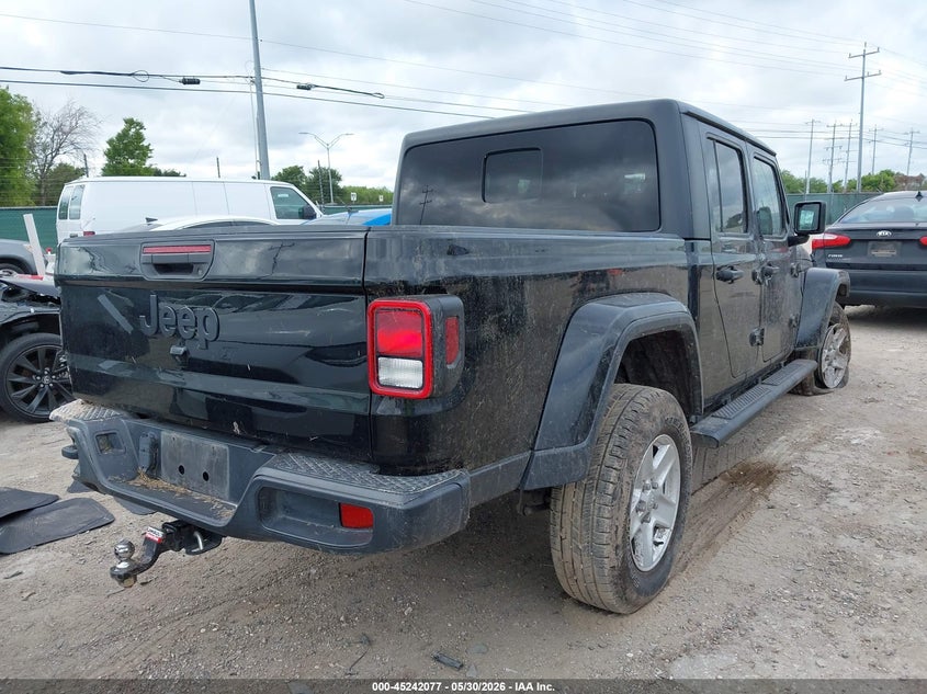 2023 Jeep Gladiator VIN 1C6HJTAG4PL505729 IAAI salvage auction — SIDE, Salvage Title, sold $8,400 on 2026-07-31 (photo 4)