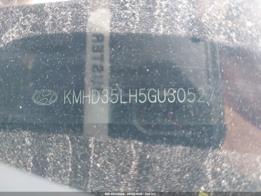 2016 Hyundai Elantra VIN KMHD35LH5GU305273 IAAI salvage auction — LEFT SIDE, Salvage (Ohio), sold $1,150 on 2026-07-14 (photo 9)