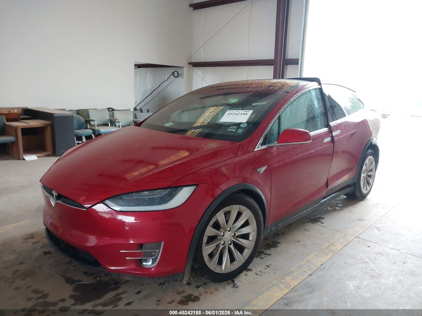 2016 Tesla Model x VIN 5YJXCBE29GF011991 IAAI salvage auction — RIGHT FRONT, Salvage (North Carolina), sold $6,100 on 2026-07-09 (photo 2)