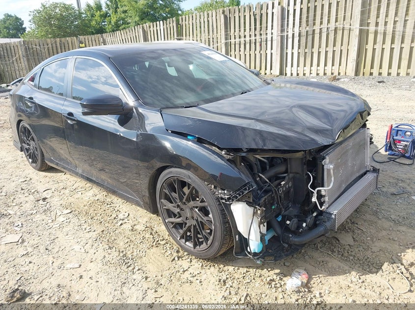 2019 Honda Civic VIN 2HGFC1E54KH705962 IAAI salvage auction — FRONT END, Salvage Title, sold $5,100 on 2026-07-24 (photo 1)