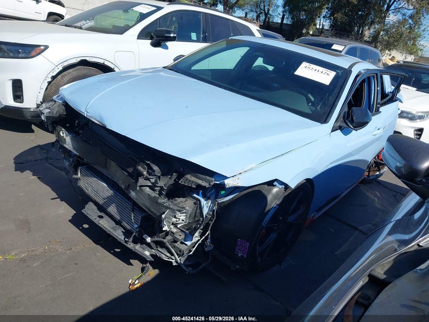 2025 Hyundai Elantra n VIN KMHLW4DK0SU030377 IAAI salvage auction — FRONT & REAR, Salvage Title, sold $3,250 on 2026-07-15 (photo 2)