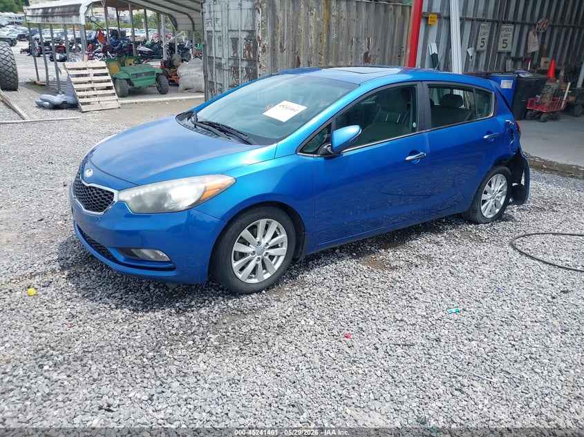 2014 Kia Forte VIN KNAFX5A8XE5172311 IAAI salvage auction — FRONT & REAR, Salvage (North Carolina), sold $375 on 2026-07-31 (photo 2)