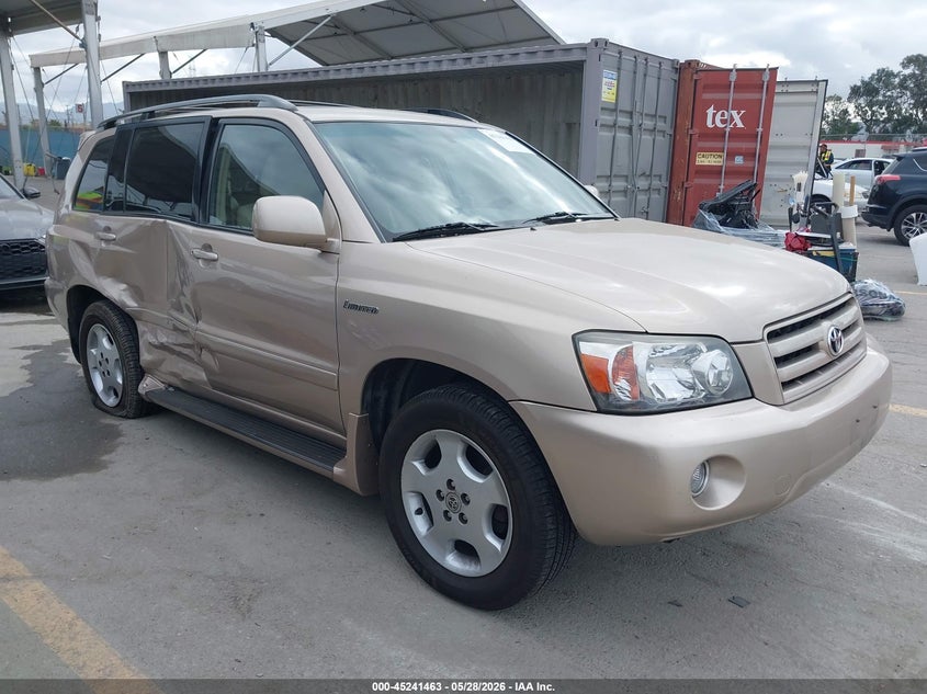 2004 Toyota Highlander VIN JTEDP21A740034938 IAAI salvage auction — RIGHT SIDE, Salvage (California), sold $600 on 2026-07-16 (photo 1)