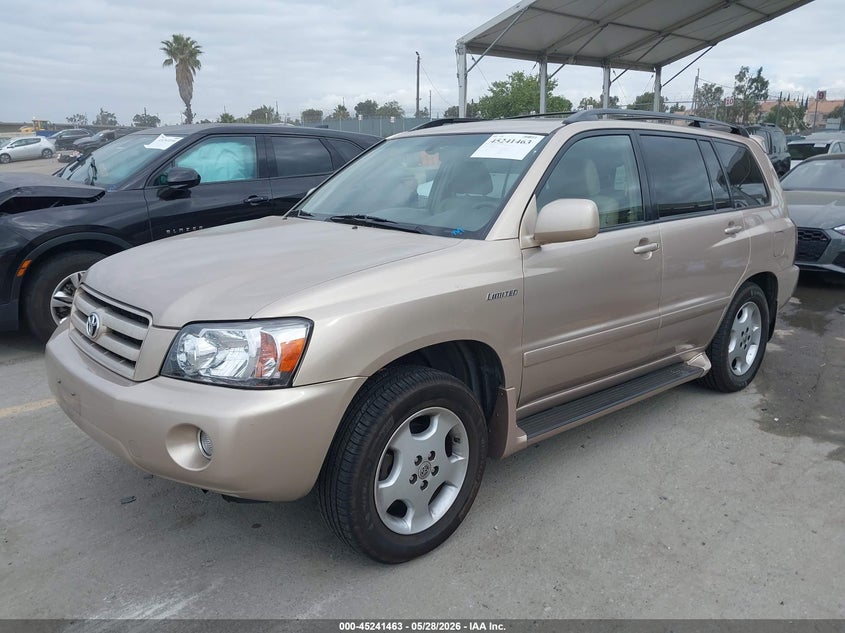 2004 Toyota Highlander VIN JTEDP21A740034938 IAAI salvage auction — RIGHT SIDE, Salvage (California), sold $600 on 2026-07-16 (photo 2)