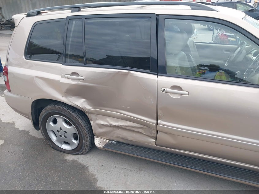 2004 Toyota Highlander VIN JTEDP21A740034938 IAAI salvage auction — RIGHT SIDE, Salvage (California), sold $600 on 2026-07-16 (photo 6)