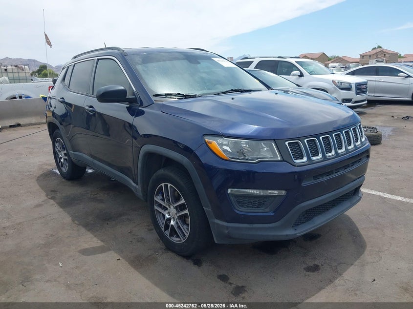 2019 Jeep Compass VIN 3C4NJDAB8KT599522 IAAI salvage auction — REAR END, Salvage Title, sold $2,950 on 2026-08-01 (photo 1)