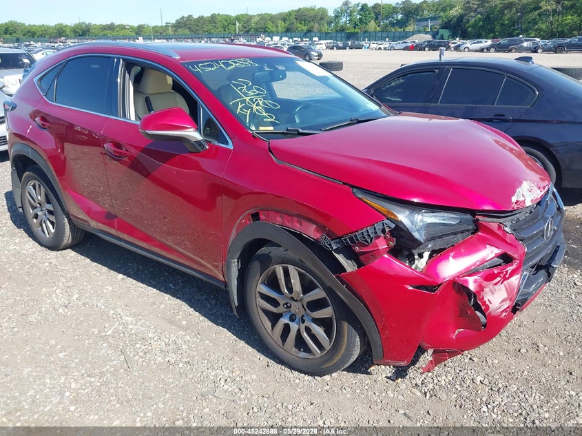 2015 Lexus Nx VIN JTJBARBZ8F2006998 IAAI salvage auction — FRONT END, Salvage Title, sold $5,600 on 2026-07-07 (photo 1)