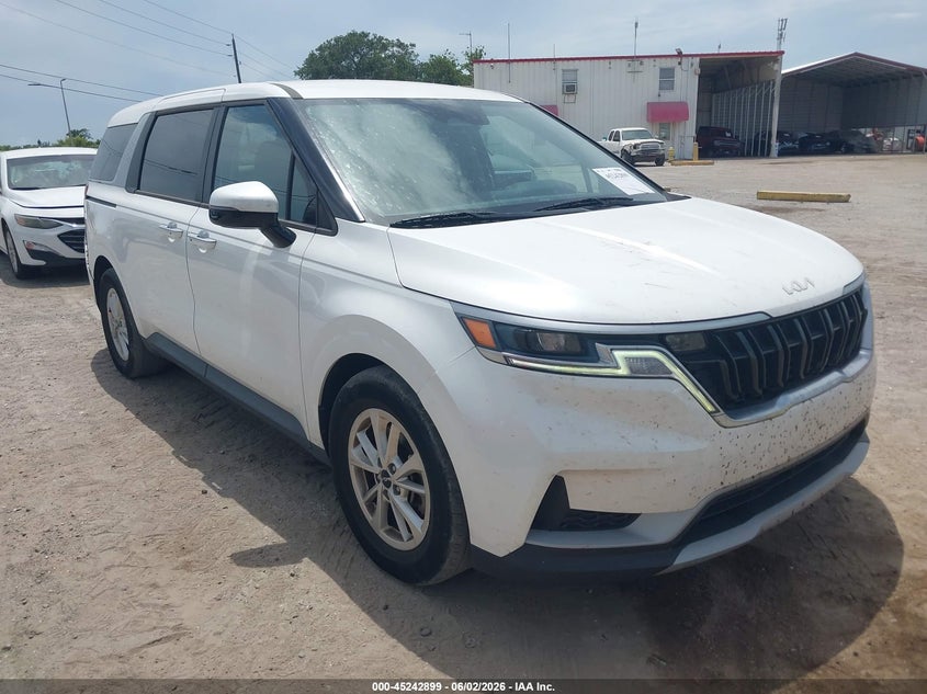 2022 Kia Carnival VIN KNDNB4H3XN6082698 IAAI salvage auction — REAR END, Salvage Title, sold $8,325 on 2026-07-07 (photo 1)