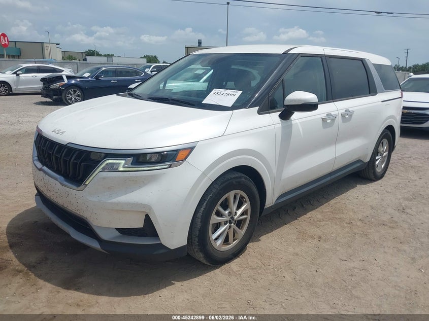 2022 Kia Carnival VIN KNDNB4H3XN6082698 IAAI salvage auction — REAR END, Salvage Title, sold $8,325 on 2026-07-07 (photo 2)