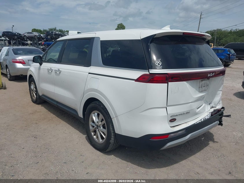 2022 Kia Carnival VIN KNDNB4H3XN6082698 IAAI salvage auction — REAR END, Salvage Title, sold $8,325 on 2026-07-07 (photo 3)