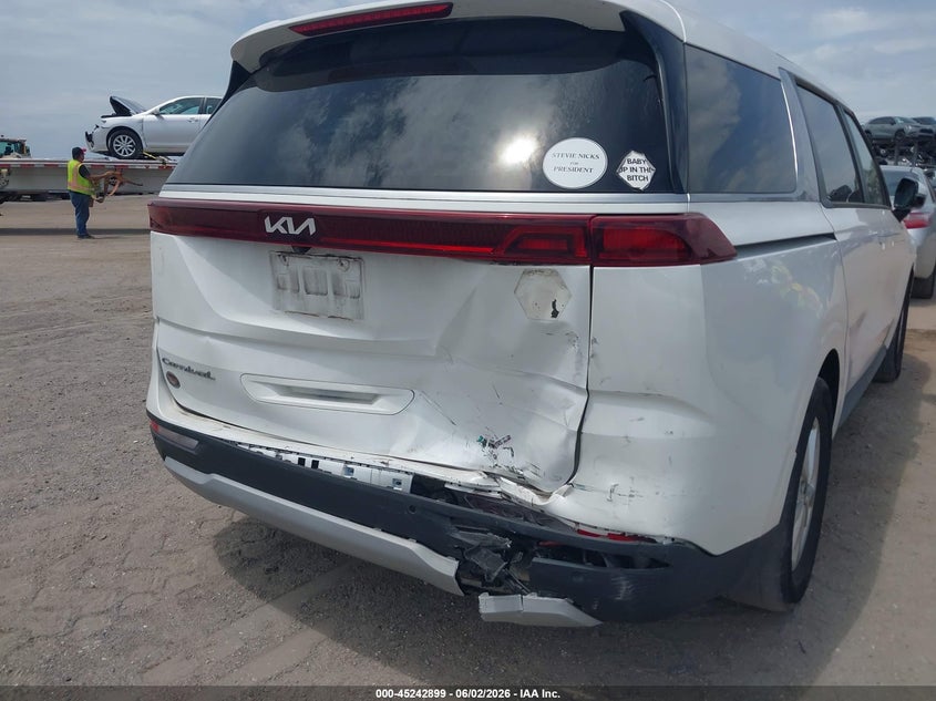 2022 Kia Carnival VIN KNDNB4H3XN6082698 IAAI salvage auction — REAR END, Salvage Title, sold $8,325 on 2026-07-07 (photo 6)
