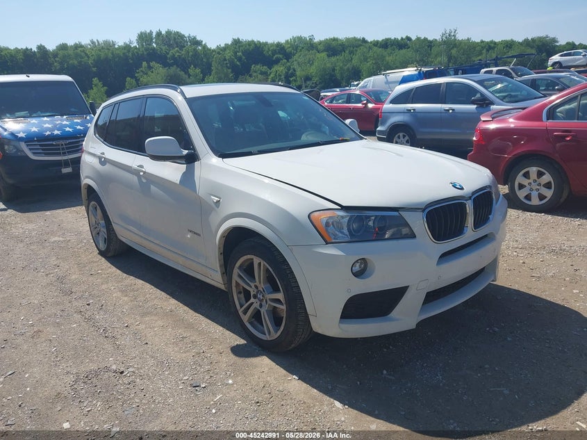 2013 BMW X3 VIN 5UXWX9C54D0A13410 IAAI salvage auction — NORMAL WEAR, Salvage Title, sold $650 on 2026-07-29 (photo 1)