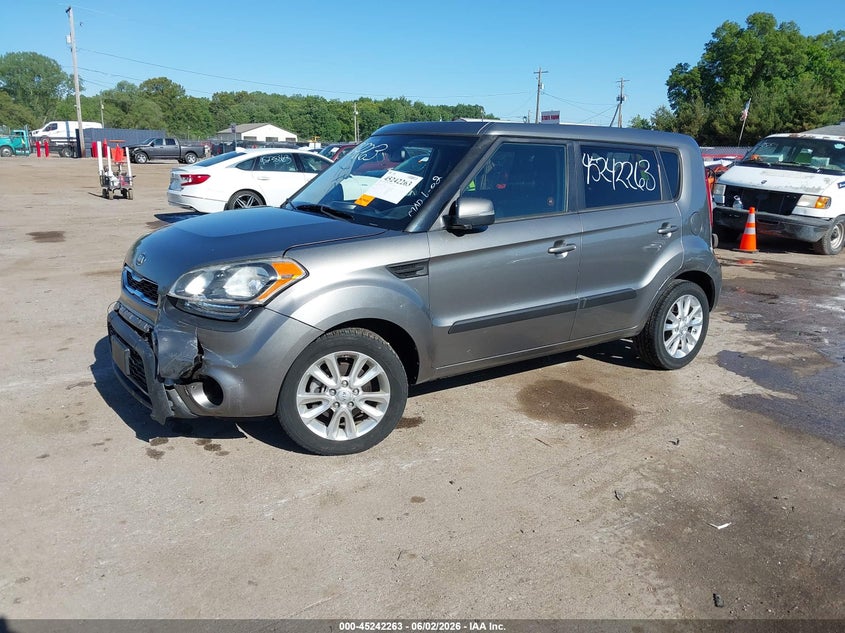 2012 Kia Soul VIN KNDJT2A64C7437439 IAAI salvage auction — FRONT END, Clear (Indiana), sold $300 on 2026-07-07 (photo 2)