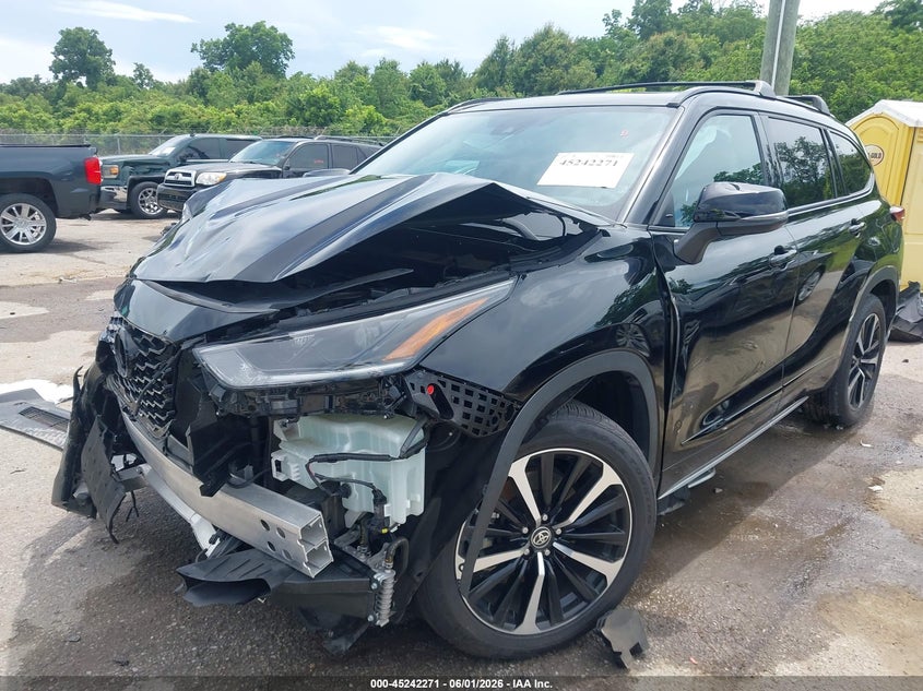 2021 Toyota Highlander VIN 5TDLZRAH6MS065062 IAAI salvage auction — FRONT END, Salvage Title, sold $10,750 on 2026-07-14 (photo 2)