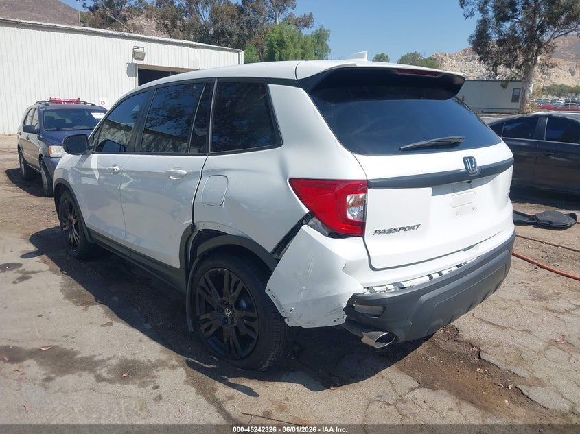 2021 Honda Passport VIN 5FNYF7H22MB011802 IAAI salvage auction — REAR END, Salvage Title, sold $8,250 on 2026-08-24 (photo 3)