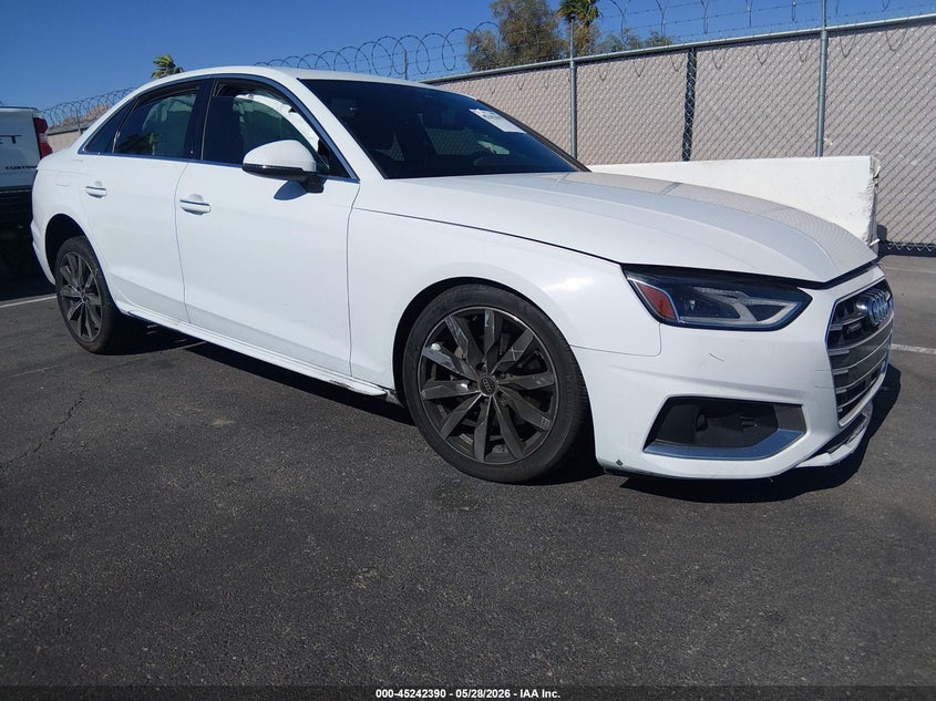 2022 Audi A4 VIN WAUABAF44NA015338 — IAAI salvage auction photo