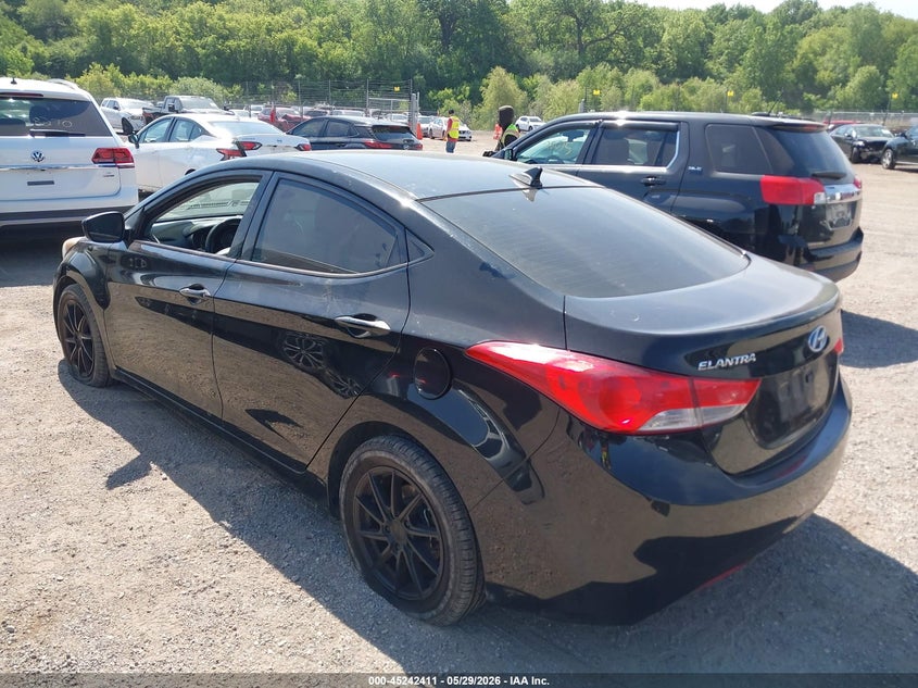 2013 Hyundai Elantra VIN 5NPDH4AE5DH342628 IAAI salvage auction — UNDERCARRIAGE, Salvage Title, sold $550 on 2026-07-29 (photo 3)