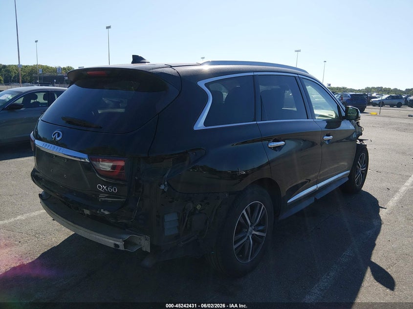 2018 Infiniti Qx60 VIN 5N1DL0MN1JC519083 IAAI salvage auction — FRONT & REAR, Salvage Title, sold $2,750 on 2026-07-20 (photo 4)