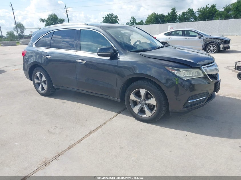 2014 Acura Mdx VIN 5FRYD3H2XEB006717 IAAI salvage auction — HAIL, Salvage Title, sold $3,875 on 2026-07-24 (photo 1)