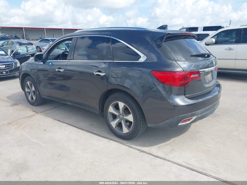 2014 Acura Mdx VIN 5FRYD3H2XEB006717 IAAI salvage auction — HAIL, Salvage Title, sold $3,875 on 2026-07-24 (photo 3)