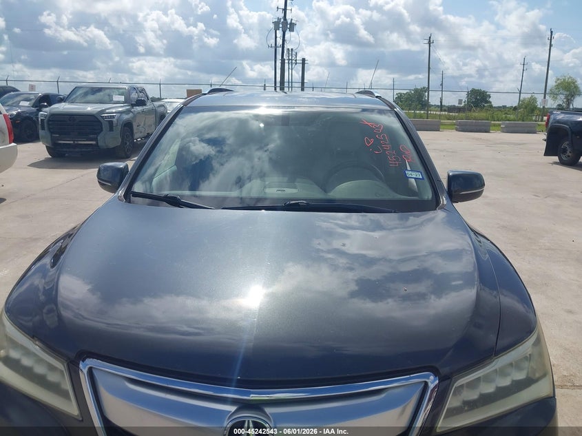 2014 Acura Mdx VIN 5FRYD3H2XEB006717 IAAI salvage auction — HAIL, Salvage Title, sold $3,875 on 2026-07-24 (photo 6)